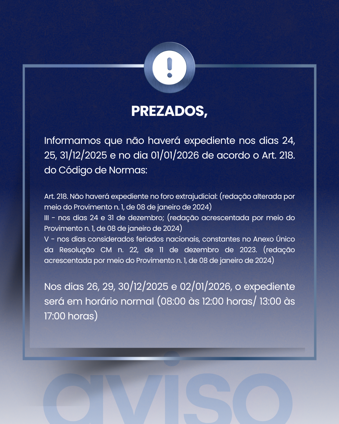 Popup aviso-3RI Blumenau